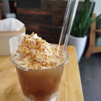 Coconut coffee at Grazie's Kitchen - Vegan Bakery and Cafe in Da Nang