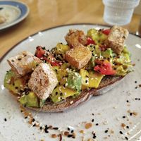 Avocado Tofu Toast at Grazie's Kitchen - Vegan Bakery and Cafe in Da Nang