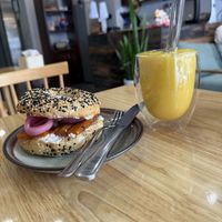 Lox bagel  at Grazie's Kitchen - Vegan Bakery and Cafe in Da Nang
