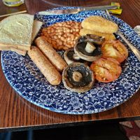 Vegan breakfast with extra mushrooms at The Admiral Collingwood - JD Wetherspoons in Ilfracombe