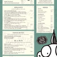 Menu at Chez Fred in Bournemouth