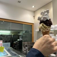 Cioccolato pistacchio nocciola e panna vegetale   at Gelateria Porta Romana - 126 in Milan