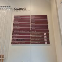 Flavours list at Gelateria Porta Romana - 126 in Milan
