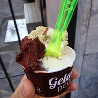 Chocolate, hazelnuts & pistachio icecream at Gelateria Porta Romana - 126 in Milan
