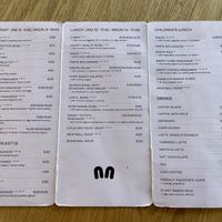 English menu  at Mr. Bunny Kitchen in Riga