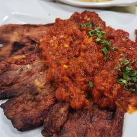 Paprikaschoten gebacken in Tomatensoße at Briz in Sunny Beach