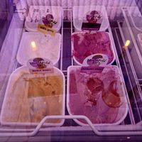 Vegan sorbet at Nana Jude's Ice Cream Shop in Lynton