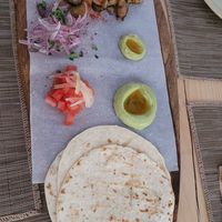 Souvlaki at Salt Restaurant Bar in Ios