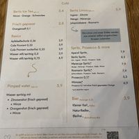 Drinks cold   at Bertis in Karlsruhe