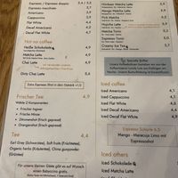 Hot drinks   at Bertis in Karlsruhe