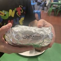 Vegan labeled burrito   at Tacos De Mexico in Morro Bay
