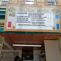 Menu at The Olive Works in Bristol