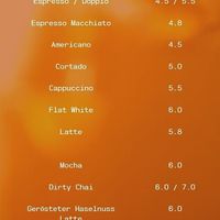 Coffees at Espressionist Cafe in Lenk