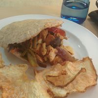 Smoked tofu pita at New Vita Restaurant in Sabadell