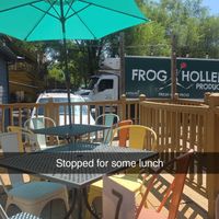 Outdoor seating at Plant Based Coneys in Ypsilanti