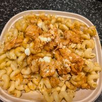 Buffalo Mac and cheese at Plant Based Coneys in Ypsilanti