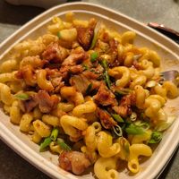 BBQ Chicken Mac at Plant Based Coneys in Ypsilanti