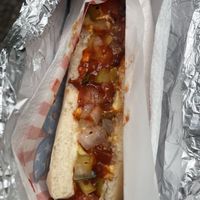 Brazil with vegan sausage  at Hot Dog Soup in Berlin