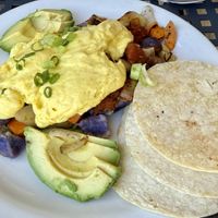 Heirloom Potato Hash (requested vegan)  at Ruperts in Durango