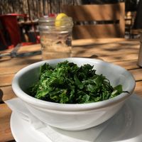 Sautéed kale  at Vinaigrette in Santa Fe