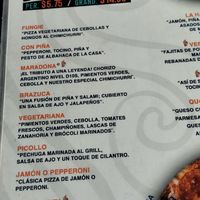 La carta at Simmer Down in Santa Ana