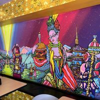 Trippy decor   at Konga Burger - Campo Bello in Chihuahua