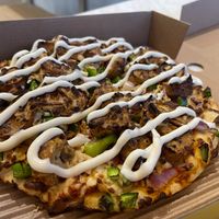 Customised chaap pizza with vegan mayo at PIZZATUDE in Hoppers Crossing