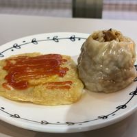 Vegan egg and siumai steamed dumpling  at XinAn Vegan - 心安素食 in Guangzhou