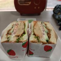 I had this sandwich with fries. 40rmb well worth it. at XinAn Vegan - 心安素食 in Guangzhou