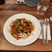 8: (veganised) leghmen: AMAZING at Tengri Tagh Uigur Restaurant in Dusseldorf