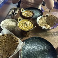 Passanda, korma, garlic roti & garlic chapatti   at Tinge of Turmeric in Tenerife