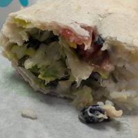 Hummus veggie wrap (no cheese, no ranch) at Tropical Smoothie Cafe in Palm Coast