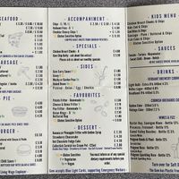 Clearly marked vegan options - green ve   at The Gem Fish And Chips in Falmouth