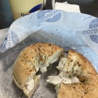 Tofu cream cheese on an everything bagel    at The Original Goldberg's Famous Bagels in Riverhead