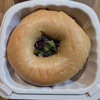 Impossible Bagel Sandwich at Big River Coffee in Hillsboro