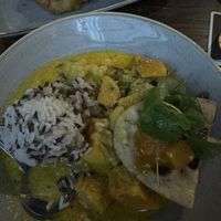 Vegan Curry with wild rice   at Busker Brownes in Galway