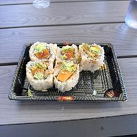 Faux salmon roll  at Novo Asian Food Hall in Pittsburgh