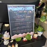 onigiri menu at Mola  at Novo Asian Food Hall in Pittsburgh