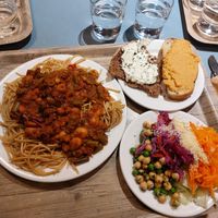 Spaghetti with chili sin carne   at UniCafe Kaivopiha in Helsinki