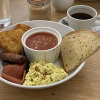 Full English Vegan Brealfast  at Black Cat in East London