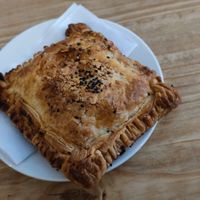 Potatoes and mix vegetables curry parcel at Black Cat in East London