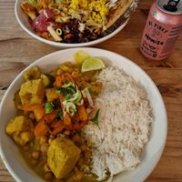 Salad and stew at Black Cat in East London
