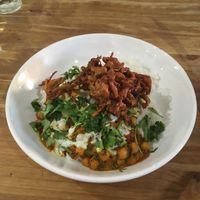 Chickpea curry at Black Cat in East London