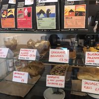 The cake selection   at Black Cat in East London