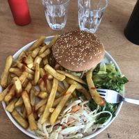 Jack fruit burger  at Black Cat in East London