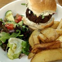 burger at Black Cat in East London