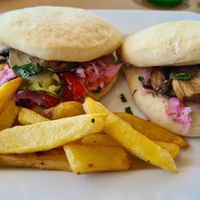 Bao buns vegan at Perigiali Sea Food Restaurant in Rhodes