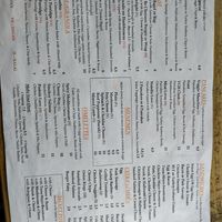 Menu at The Garden House in North London