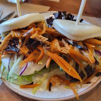 Vegan Bao buns (ask them not to put the mayo because its not vegan) at Thang Long Vietnamese Restaurant in Athens