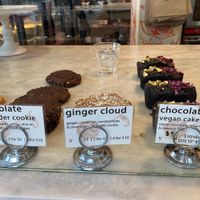 Some vegan sweets at  their bakery upstairs   at Pondicheri in Houston